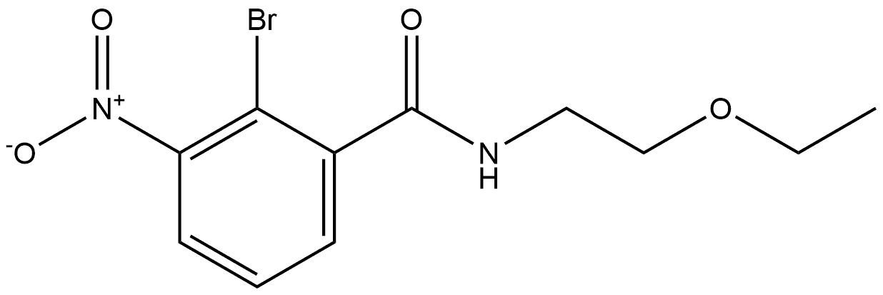 2-bromo-N-(2-ethoxyethyl)-3-nitrobenzamide Structure