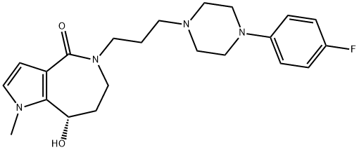 Pyrrolo[3,2-c]azepin-4(1H)-one, 5-[3-[4-(4-fluorophenyl)-1-piperazinyl]propyl]-5,6,7,8-tetrahydro-8-hydroxy-1-methyl-, (8S)- Structure