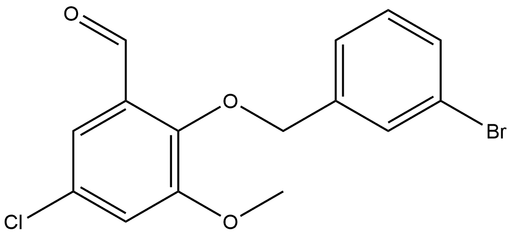 2-[(3-Bromophenyl)methoxy]-5-chloro-3-methoxybenzaldehyde Structure