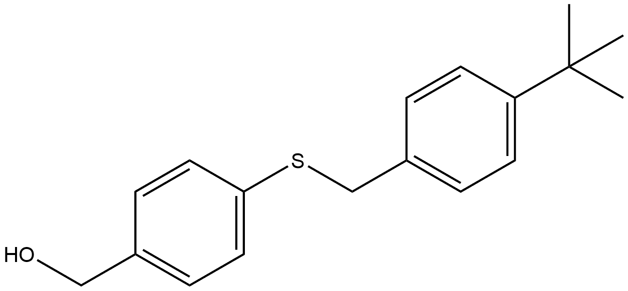 4-[[[4-(1,1-Dimethylethyl)phenyl]methyl]thio]benzenemethanol Structure