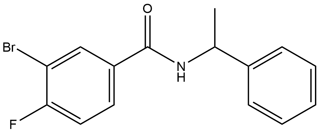 3-Bromo-4-fluoro-N-(1-phenylethyl)benzamide Structure