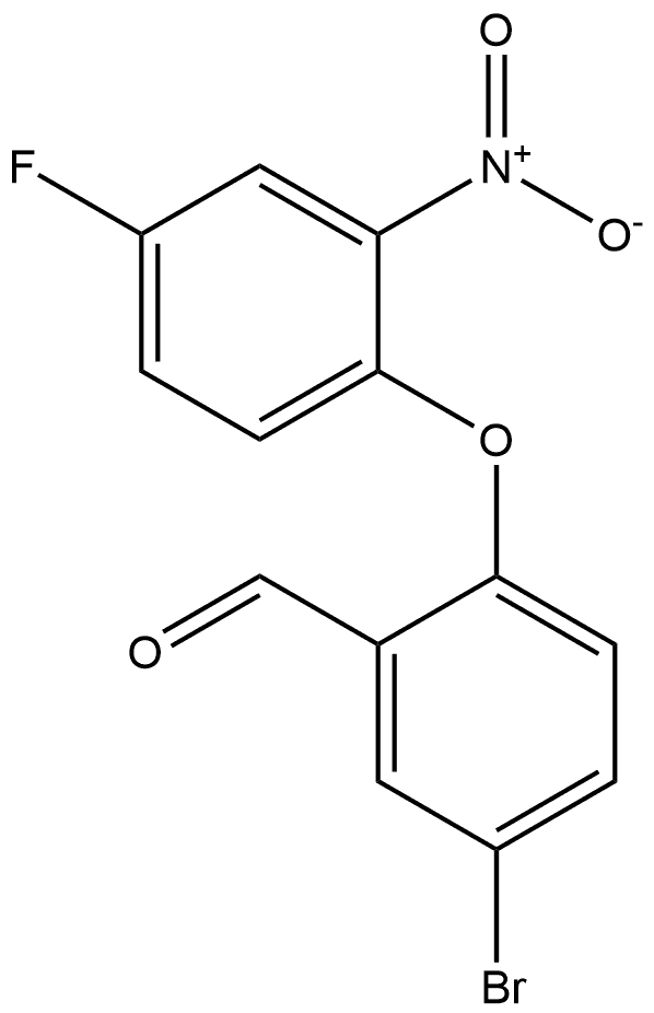 5-bromo-2-(4-fluoro-2-nitrophenoxy)benzaldehyde Structure