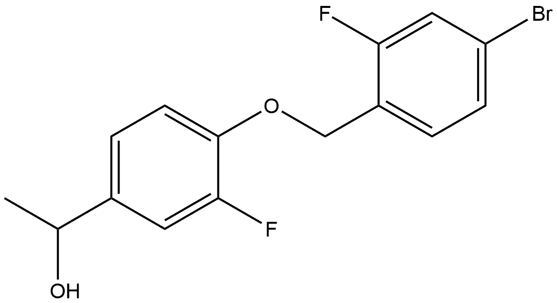 4-[(4-Bromo-2-fluorophenyl)methoxy]-3-fluoro-α-methylbenzenemethanol Structure