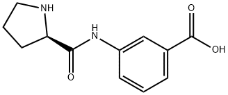 Benzoic acid, 3-[[(2R)-2-pyrrolidinylcarbonyl]amino]- Structure