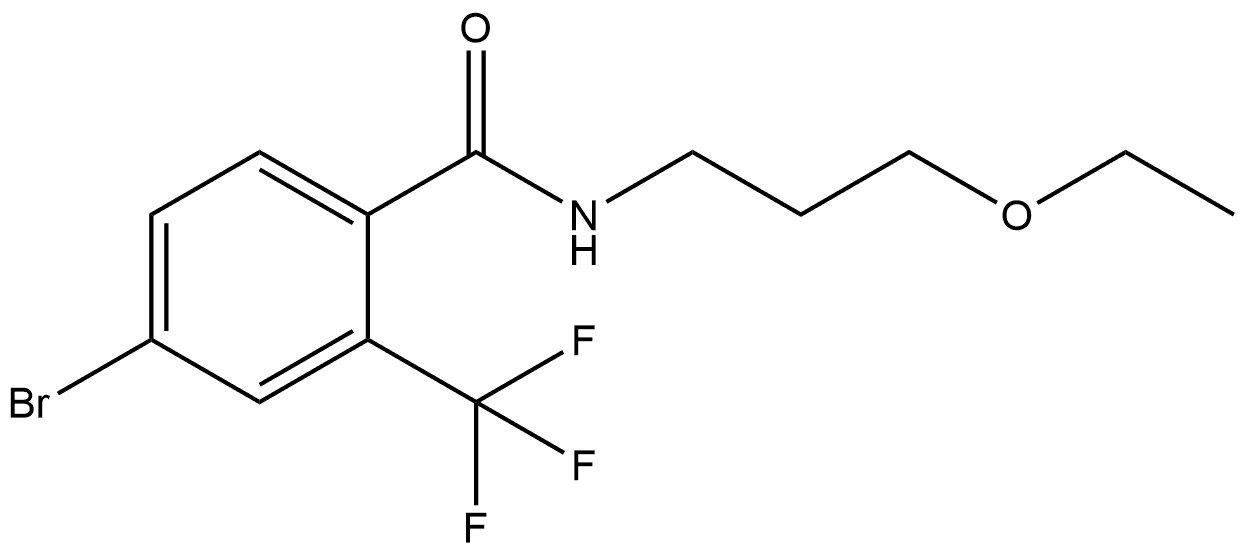 4-Bromo-N-(3-ethoxypropyl)-2-(trifluoromethyl)benzamide Structure