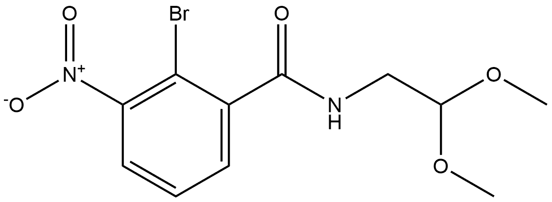 2-bromo-N-(2,2-dimethoxyethyl)-3-nitrobenzamide Structure