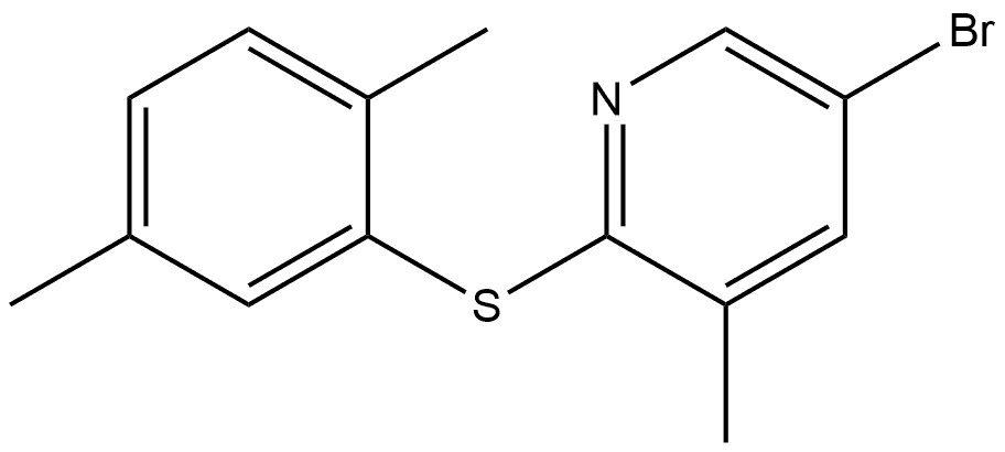 5-Bromo-2-[(2,5-dimethylphenyl)thio]-3-methylpyridine Structure