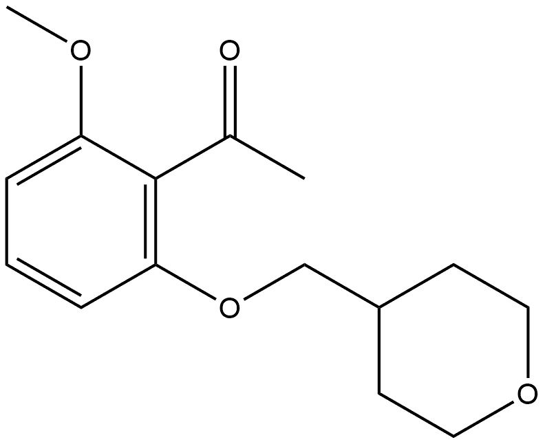 1-[2-Methoxy-6-[(tetrahydro-2H-pyran-4-yl)methoxy]phenyl]ethanone Structure