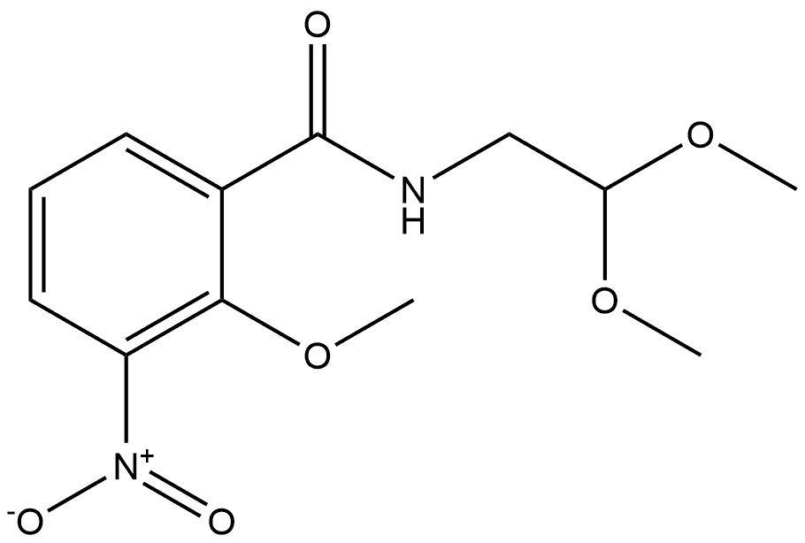 N-(2,2-dimethoxyethyl)-2-methoxy-3-nitrobenzamide Structure