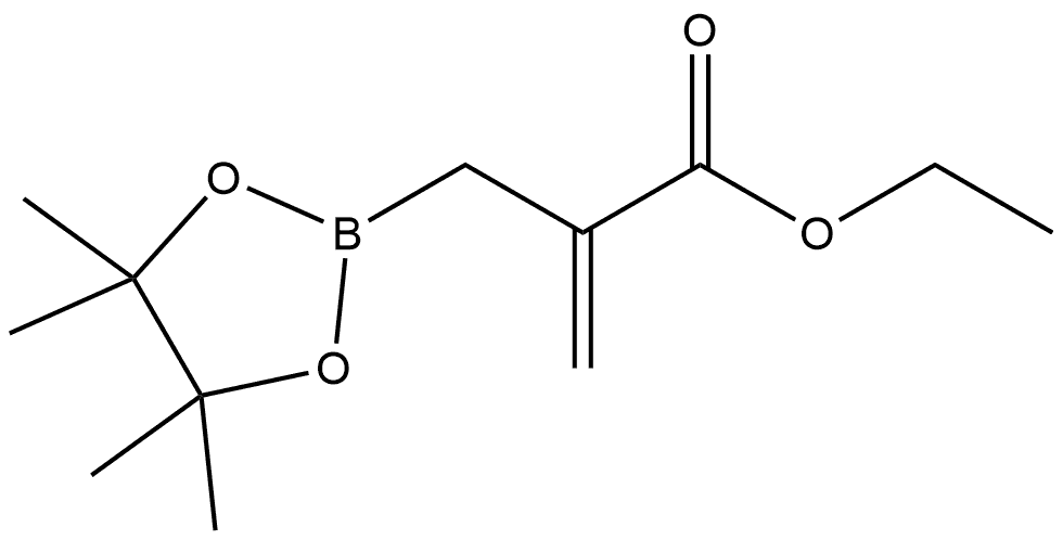 Ethyl 2-((4,4,5,5-tetramethyl-1,3,2-dioxaborolan-2-yl)methyl)acrylate Structure