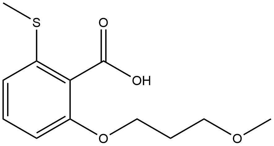 2-(3-Methoxypropoxy)-6-(methylthio)benzoic acid Structure