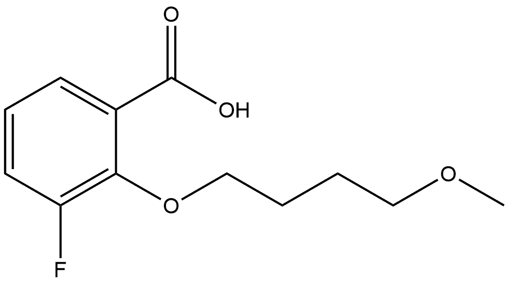 3-Fluoro-2-(4-methoxybutoxy)benzoic acid Structure