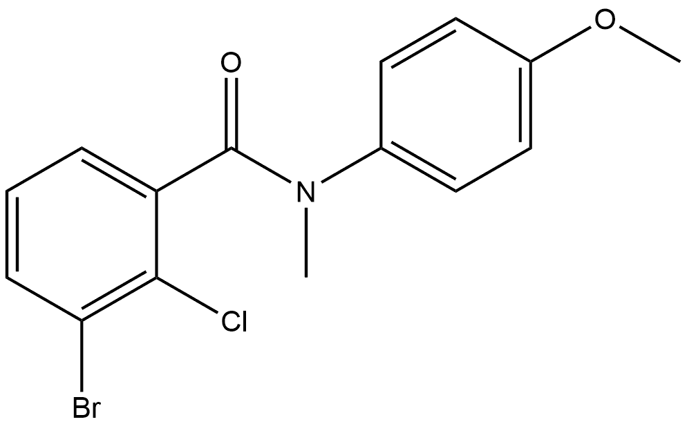 3-Bromo-2-chloro-N-(4-methoxyphenyl)-N-methylbenzamide Structure