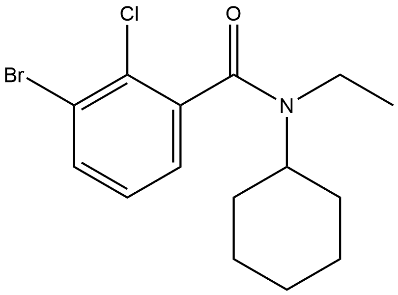 3-Bromo-2-chloro-N-cyclohexyl-N-ethylbenzamide Structure