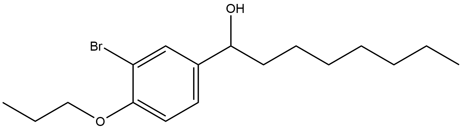 3-Bromo-α-heptyl-4-propoxybenzenemethanol Structure