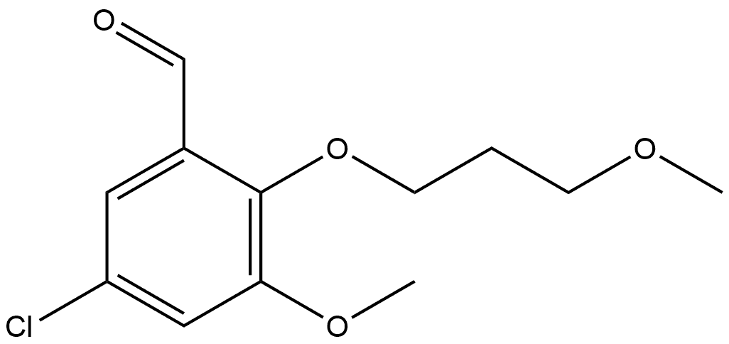 5-Chloro-3-methoxy-2-(3-methoxypropoxy)benzaldehyde Structure