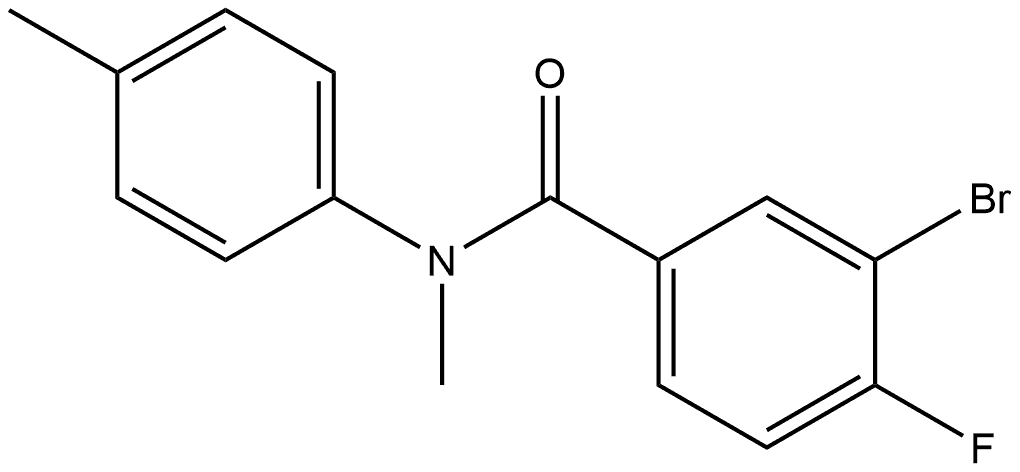 3-Bromo-4-fluoro-N-methyl-N-(4-methylphenyl)benzamide Structure