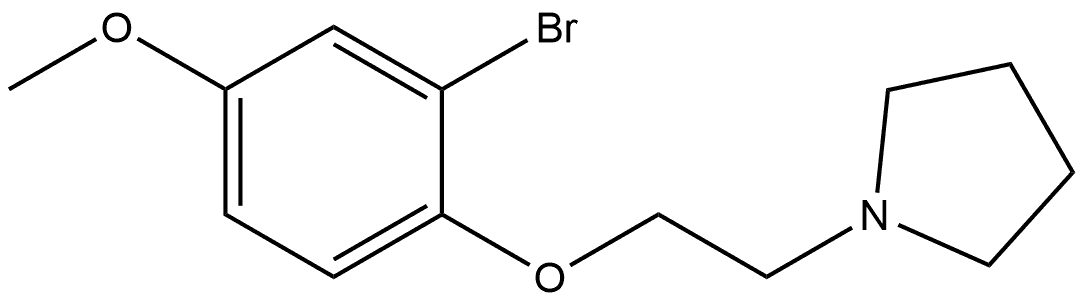 1-[2-(2-Bromo-4-methoxyphenoxy)ethyl]pyrrolidine Structure