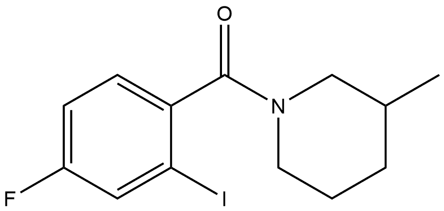 (4-Fluoro-2-iodophenyl)(3-methyl-1-piperidinyl)methanone Structure