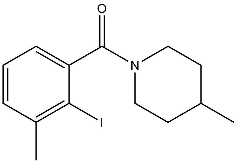 (2-Iodo-3-methylphenyl)(4-methyl-1-piperidinyl)methanone Structure