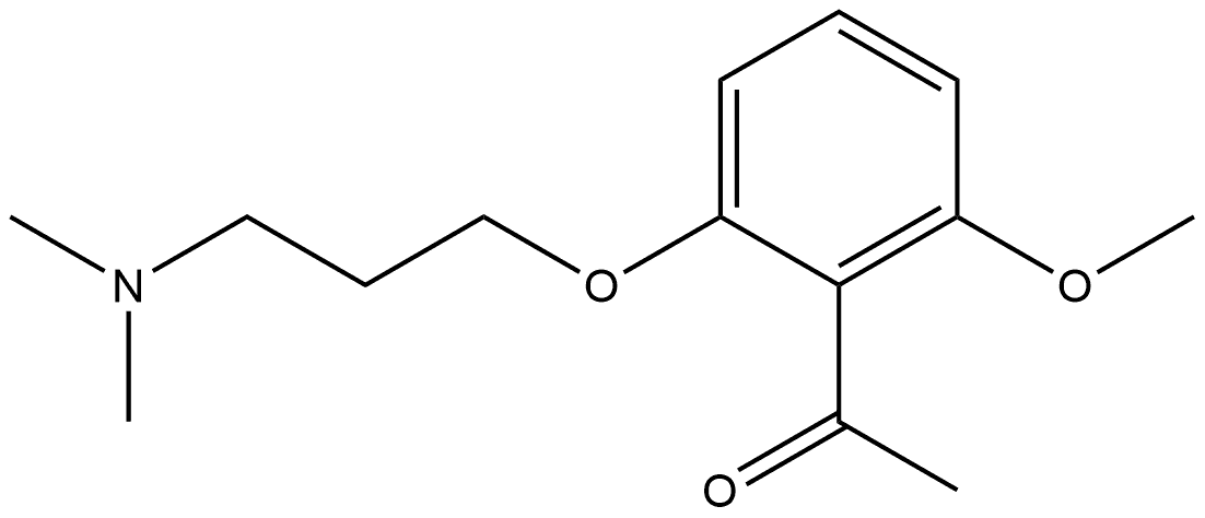 1-[2-[3-(Dimethylamino)propoxy]-6-methoxyphenyl]ethanone Structure