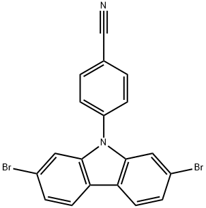 4-(2,7-dibromo-9H-carbazol-9-yl)benzonitrile Structure