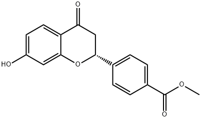 Benzoic acid, 4-[(2R)-3,4-dihydro-7-hydroxy-4-oxo-2H-1-benzopyran-2-yl]-, methyl ester Structure