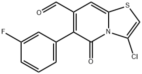 3-chloro-6-(3-fluorophenyl)-5-oxo-5H-thiazolo[3,2-a]pyridine-7-carbaldehyde Structure