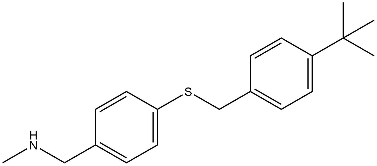 4-[[[4-(1,1-Dimethylethyl)phenyl]methyl]thio]-N-methylbenzenemethanamine Structure