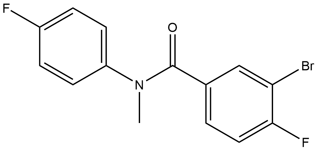 3-Bromo-4-fluoro-N-(4-fluorophenyl)-N-methylbenzamide Structure