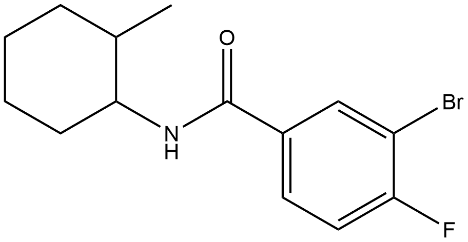 3-Bromo-4-fluoro-N-(2-methylcyclohexyl)benzamide Structure