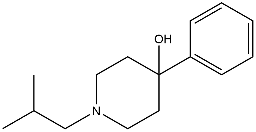 1-(2-Methylpropyl)-4-phenyl-4-piperidinol Structure