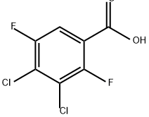 Benzoic acid, 3,4-dichloro-2,5-difluoro- Structure