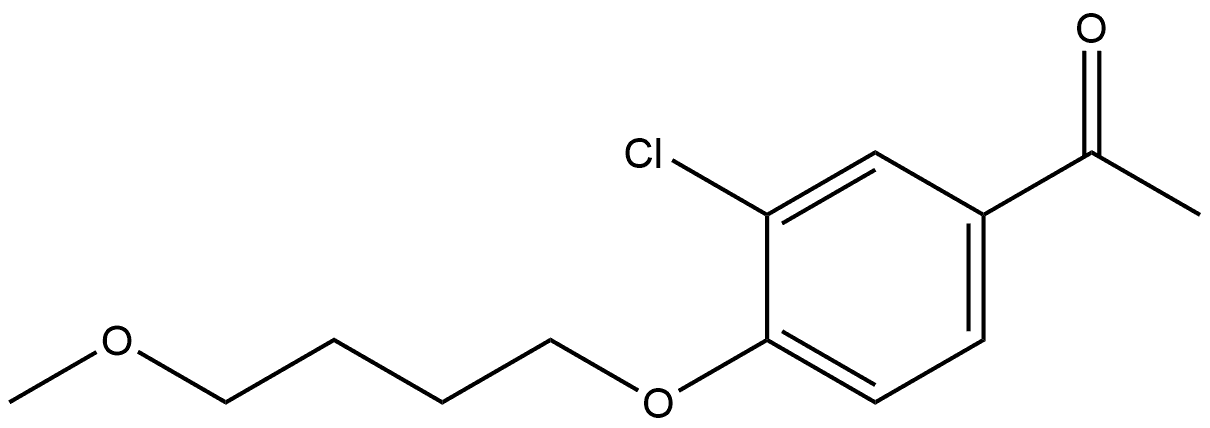 1-[3-Chloro-4-(4-methoxybutoxy)phenyl]ethanone Structure