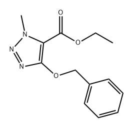 1H-1,2,3-Triazole-5-carboxylic acid, 1-methyl-4-(phenylmethoxy)-, ethyl ester Structure