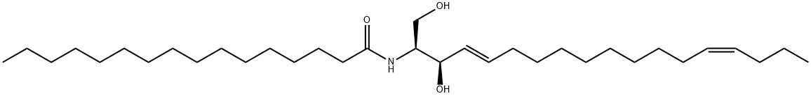 Hexadecanamide, N-[(1S,2R,3E,13Z)-2-hydroxy-1-(hydroxymethyl)-3,13-heptadecadien-1-yl]- Structure