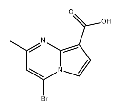 Pyrrolo[1,2-a]pyrimidine-8-carboxylic acid, 4-bromo-2-methyl- Structure