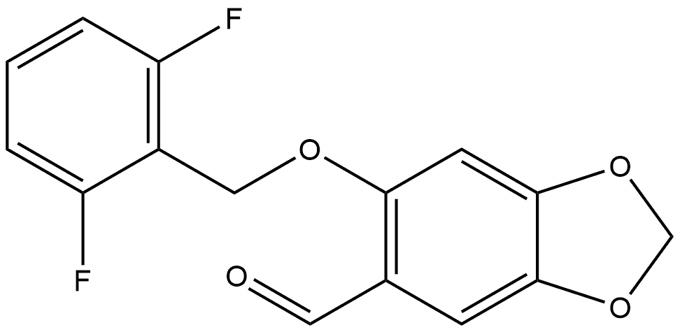 6-[(2,6-Difluorophenyl)methoxy]-1,3-benzodioxole-5-carboxaldehyde Structure