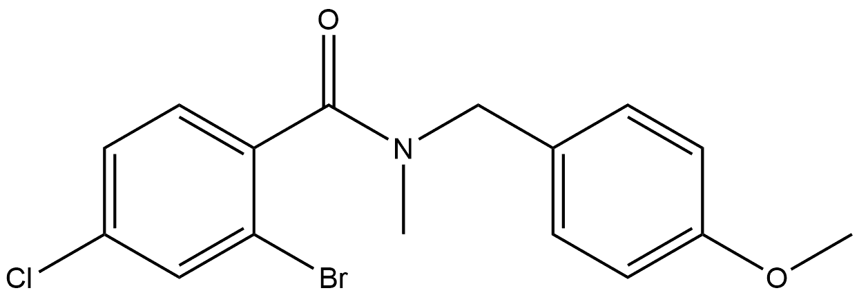 2-Bromo-4-chloro-N-[(4-methoxyphenyl)methyl]-N-methylbenzamide Structure