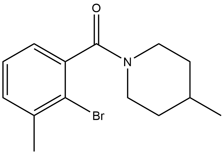 (2-Bromo-3-methylphenyl)(4-methyl-1-piperidinyl)methanone Structure