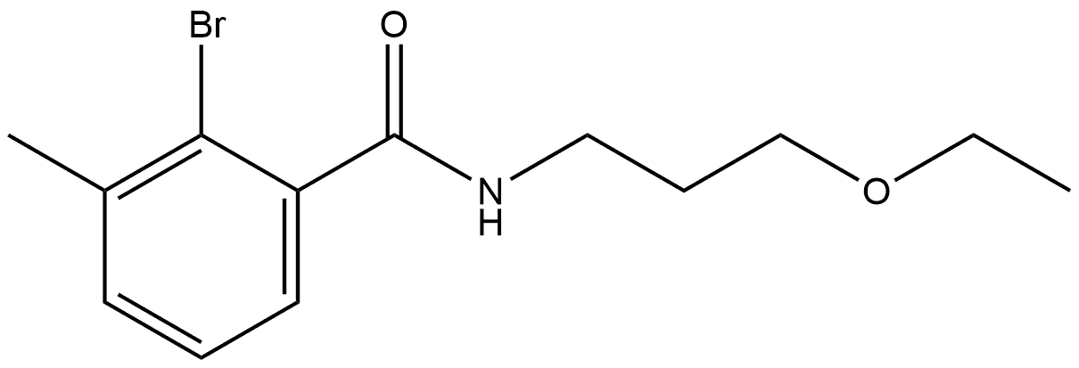 2-Bromo-N-(3-ethoxypropyl)-3-methylbenzamide Structure