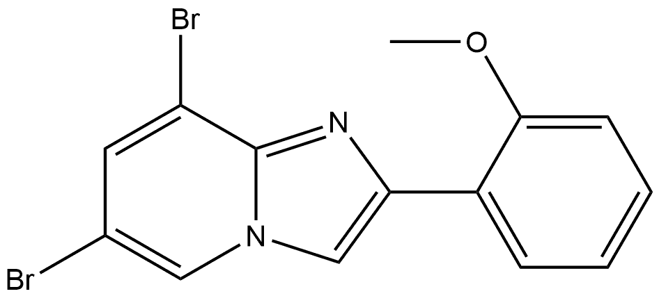 6,8-Dibromo-2-(2-methoxyphenyl)imidazo[1,2-a]pyridine Structure