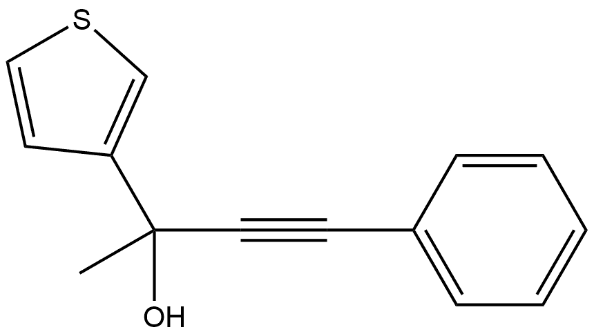 α-Methyl-α-(2-phenylethynyl)-3-thiophenemethanol Structure