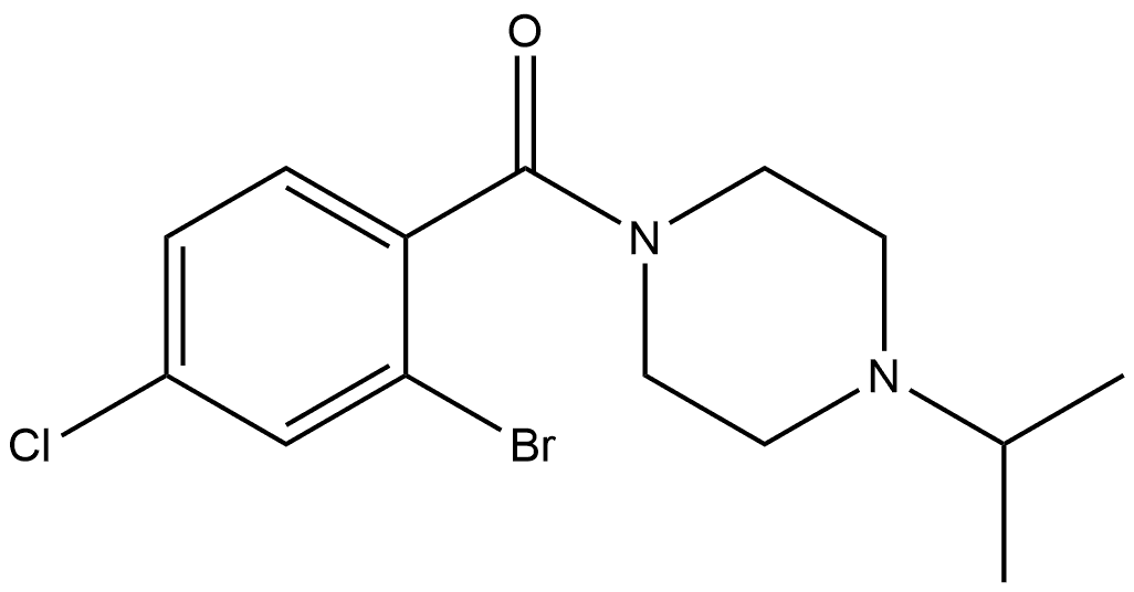 (2-Bromo-4-chlorophenyl)[4-(1-methylethyl)-1-piperazinyl]methanone Structure