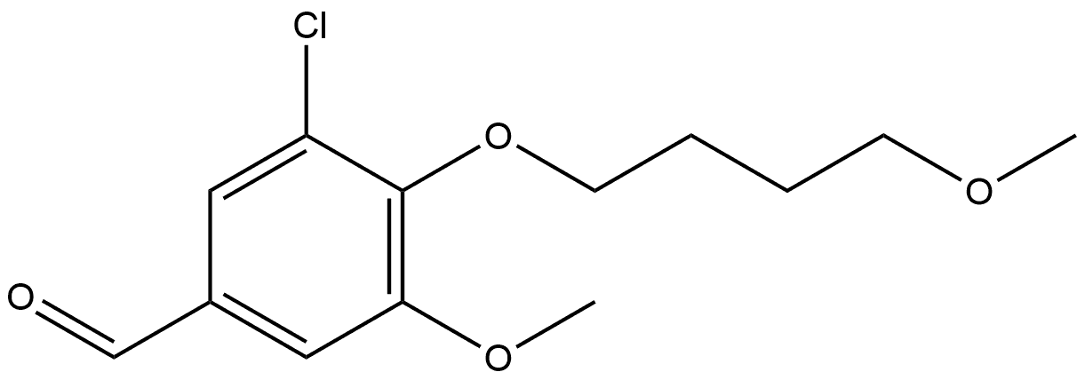 3-Chloro-5-methoxy-4-(4-methoxybutoxy)benzaldehyde Structure