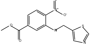 Benzoic acid, 4-nitro-3-[(5-thiazolylmethyl)amino]-, methyl ester Structure