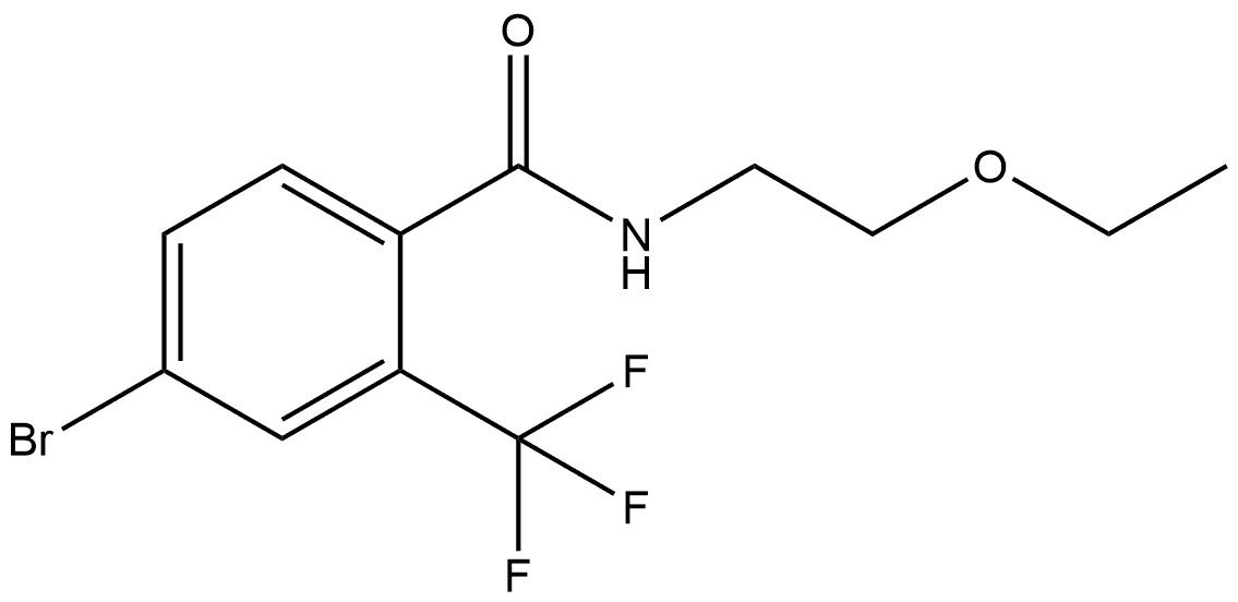 4-Bromo-N-(2-ethoxyethyl)-2-(trifluoromethyl)benzamide Structure