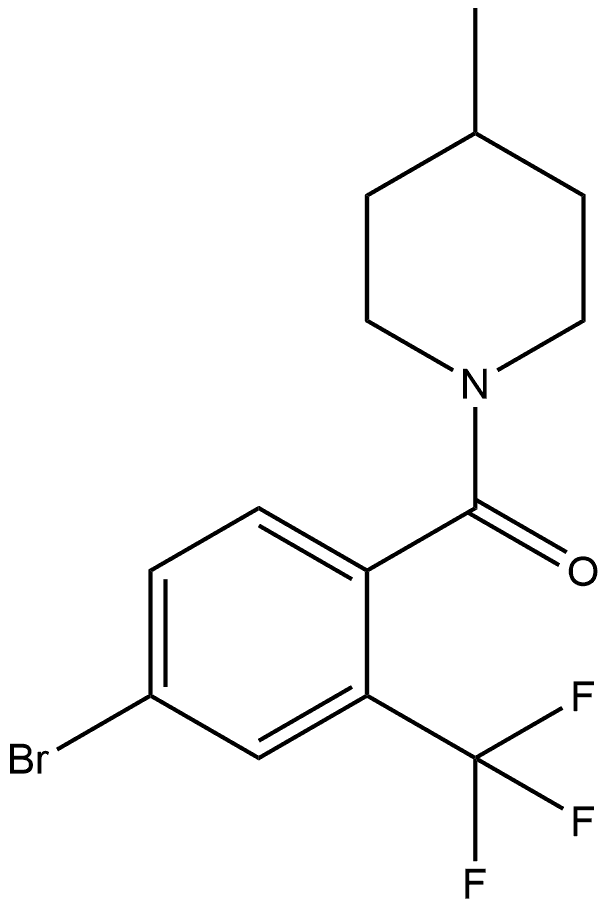 4-Bromo-2-(trifluoromethyl)phenyl](4-methyl-1-piperidinyl)methanone 구조식 이미지