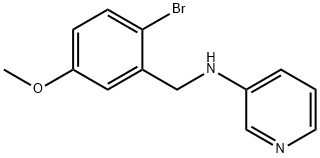 3-Pyridinamine, N-[(2-bromo-5-methoxyphenyl)methyl]- Structure