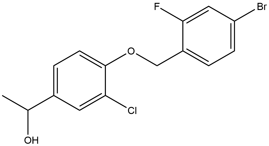 4-[(4-Bromo-2-fluorophenyl)methoxy]-3-chloro-α-methylbenzenemethanol Structure